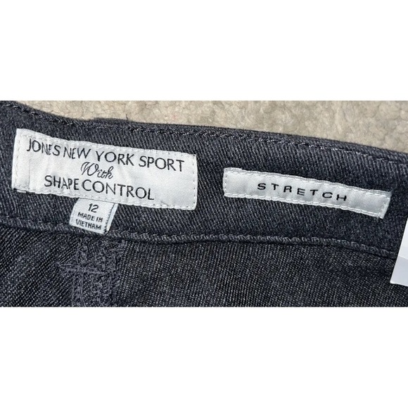 Jones New York Sport Shape Control Stretch Pants Women's Sz 12 Charcoal Gray - Picture 3 of 7